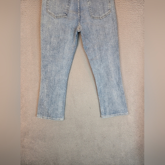 7 For All Mankind Womens High Waist Denim Jeans Sz 27 Slim Kick Light Blue - Picture 9 of 14